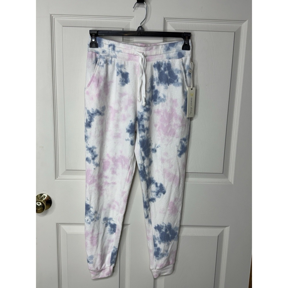 Ocean Drive Clothing Women's Tie Dye Lounge Fleece Pants Joggers Small NWT